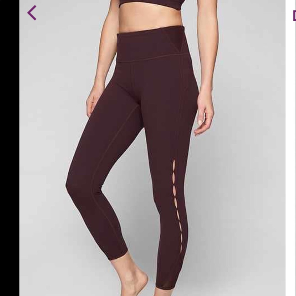 Athleta Powervita high-rise peek-a-boo 7/8 tight